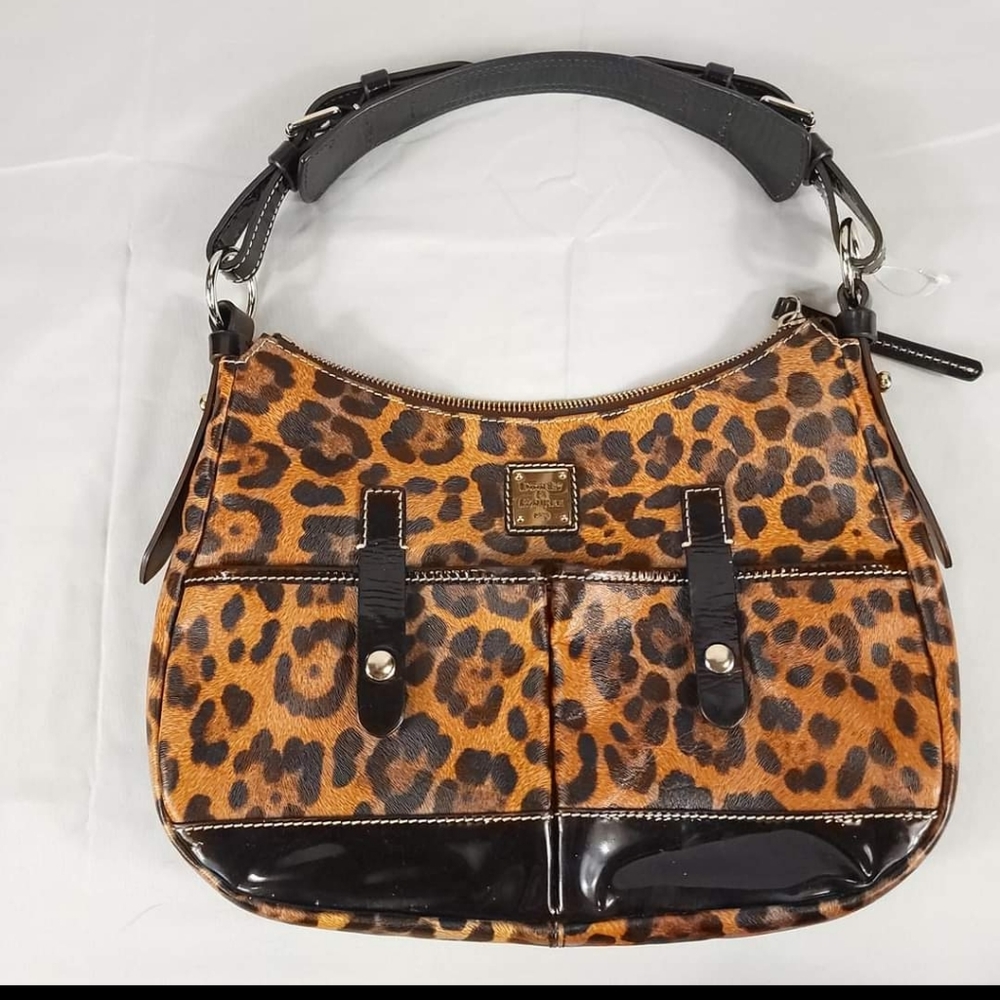 Dooney & Bourke Animal Print Shoulder Bag with Black Details